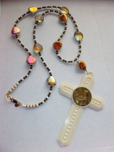Celluloid Cross Necklace